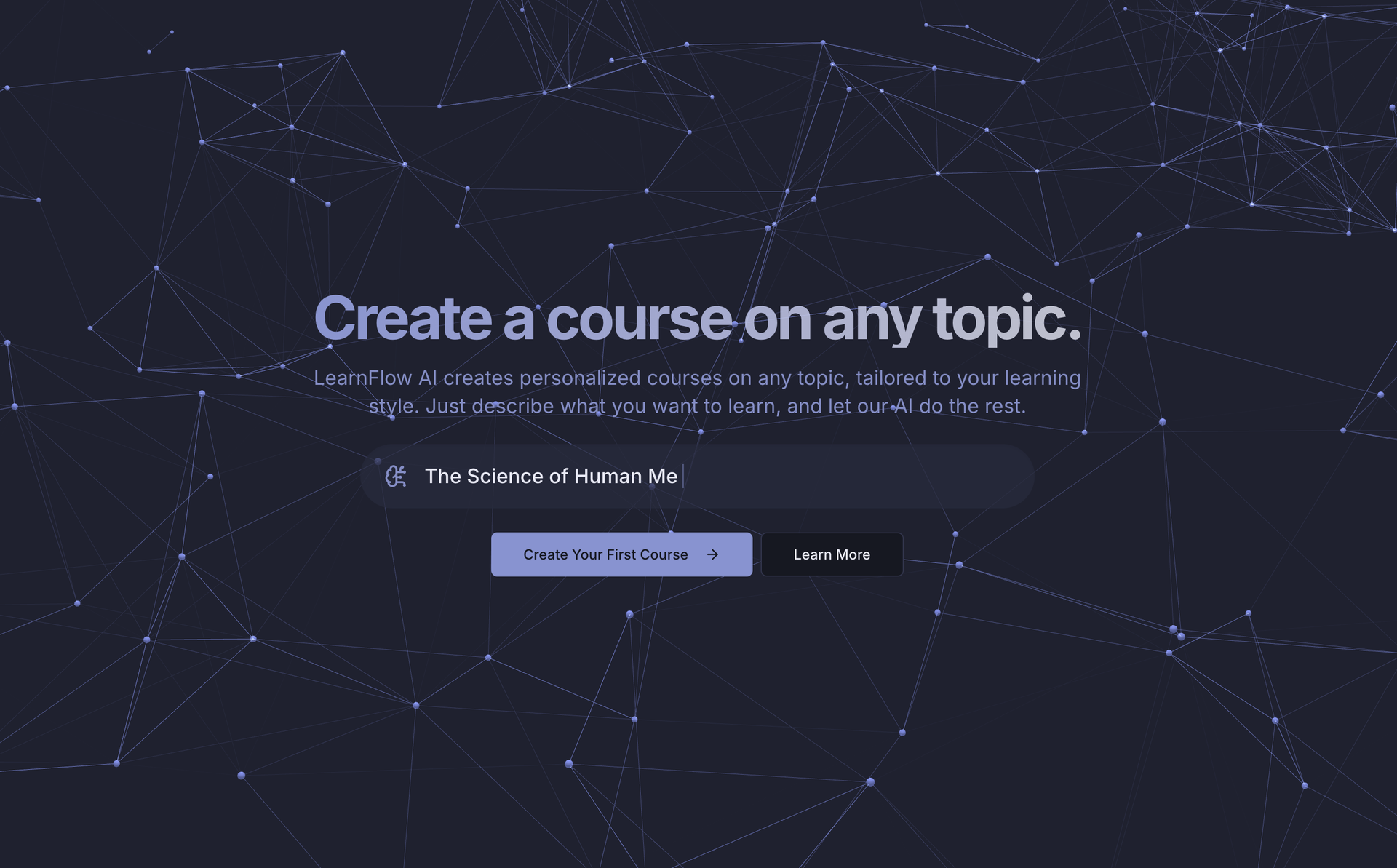 Screenshot of LearnFlow