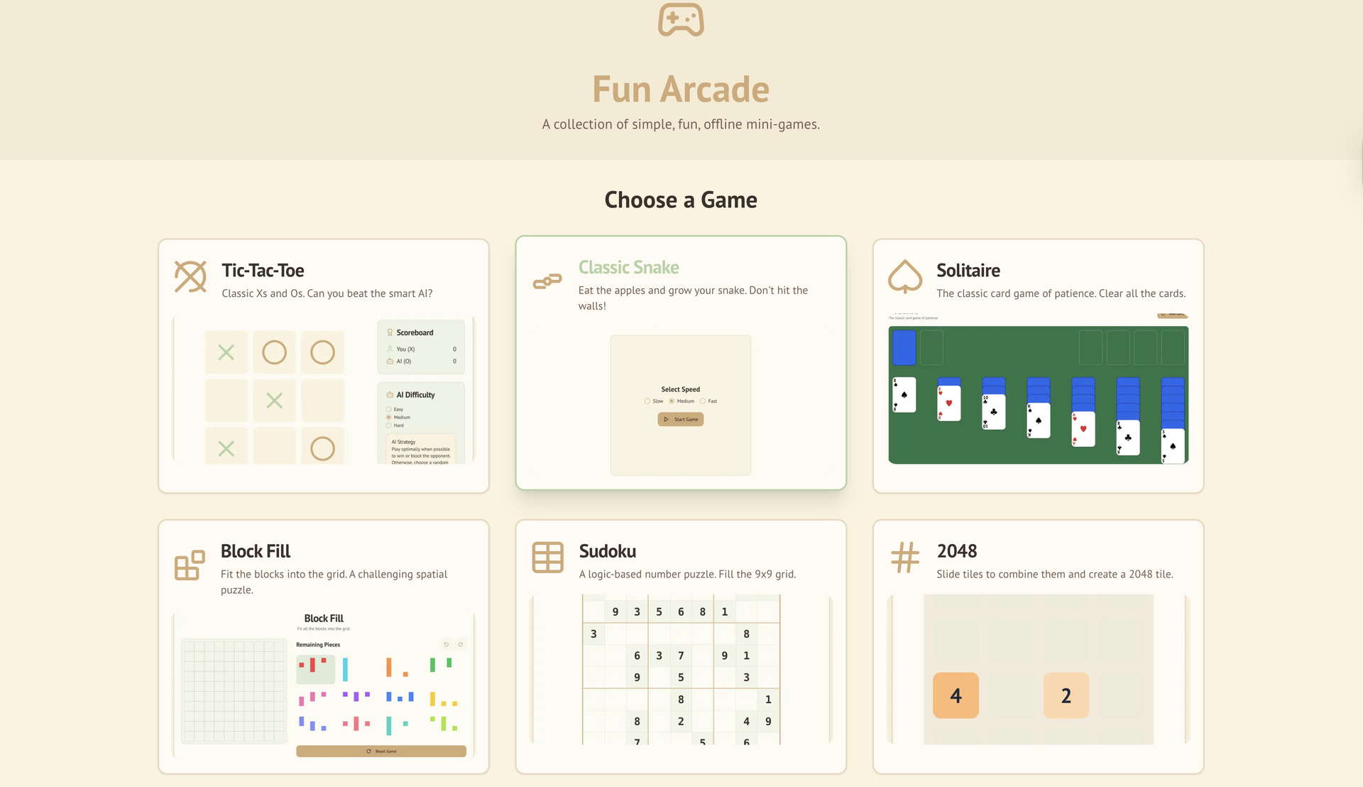 Screenshot of Fun Arcade